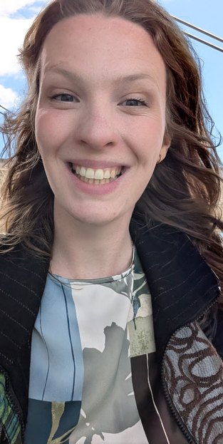 Lucy Rivers smiling